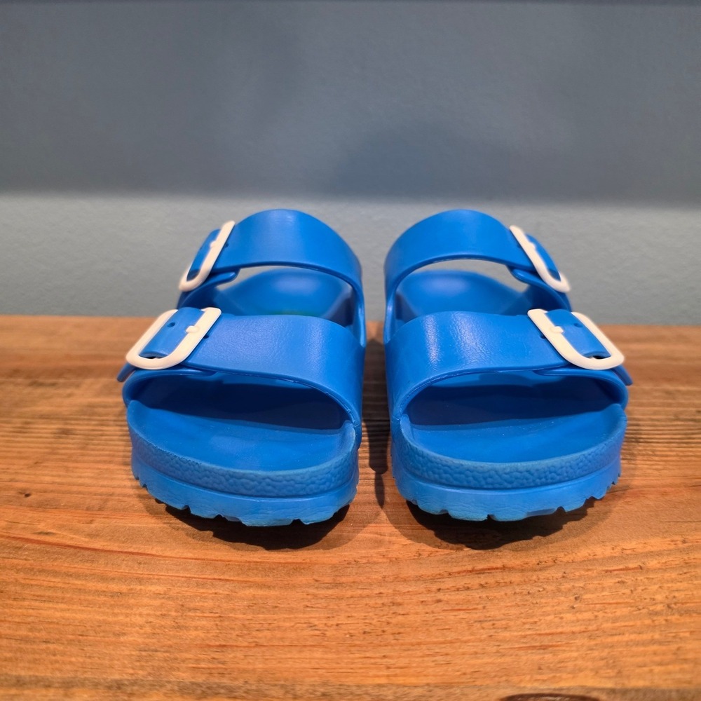 Birkenstock Mens Arizona EVA Sandals Blue Waterproof Slides Size 8 41 - Picture 2 of 12